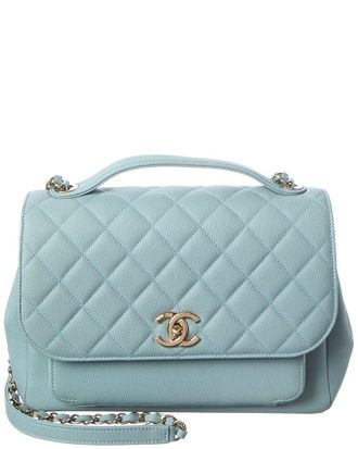 Chanel Blue Caviar Quilted Leather Large Business Affinity Flap (Authentic Pre-Loved)