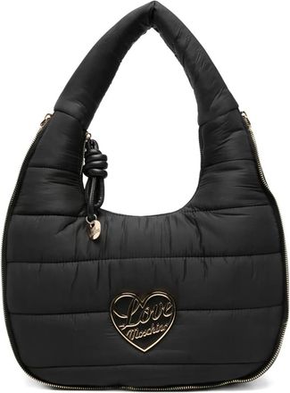 Love Moschino Borsa tote con applicazione - Nero