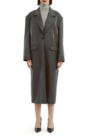 Bardot Maika Longline Coat in Dark Grey at Nordstrom, Size Medium