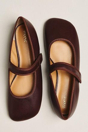 Maeve Square-Toe Mary Jane Flats
