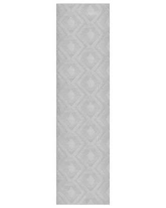 Beliani Tappeto Moderno Per Soggiorno Jacquard 80 X 230 Cm A Pelo Corto Grigio Kevirel