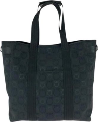 Ferragamo Pre-owned Tote Bag - Dames - Pre-owned - Zwart - Maat: ONE Size Leer
