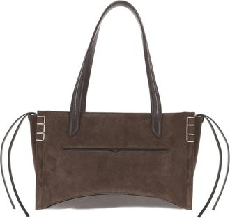 J.W.Anderson Brown Elongated Loafer Cabas Suede Top-Handle Bag