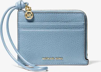 Michael Kors Jet Set Small Pebbled Leather Card Case Wristlet
