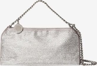 Stella McCartney Kristallbesetzte Satin-Umhängetasche Falabella Mini
