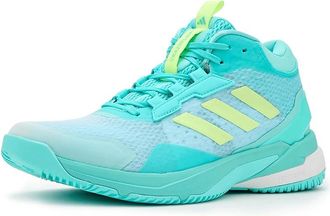 adidas Crazyflight 6 Mid Top Indoor Shoes Womens Boots Flash Aqua/Yellow/White : 10.5 B - Medium, Textile