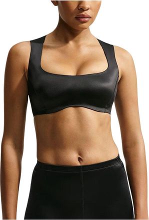 Nike (WMNS) Nike SKIMS Satin Shine Open-Scoop Bra Obsidian IR8694-054