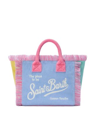 MC2 Saint Barth Terry Cloth Tote Bag with Color-Block Design