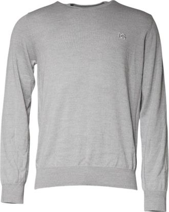 Dolce & Gabbana Pullover Trui - Heren - Ronde hals truien - Grijs - L - Wol - Truien & Vesten