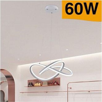 Trade Shop Trade Shop Traesio - Lampadario Led a Sospensione Moderno Intrecciato Bianco 60w 3 Colori Luce A50-b3c