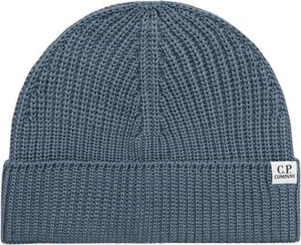 C.P. Company C.p. Company - Merino Muts - unisex - Accessoires - Blauw - Maat: ONE Size Wol