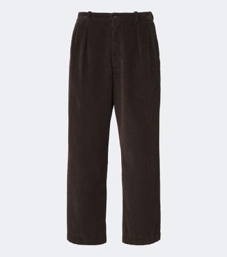 The Row Tuxo pleated cotton corduroy wide-leg pants