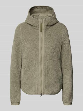 Camel Active Regular Fit Jacke mit Kunstfellbesatz in Khaki, Gr&ouml;&szlig;e 34