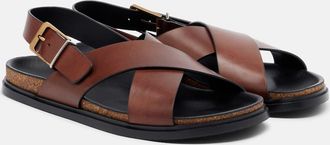 The Row Buckle leather sandals