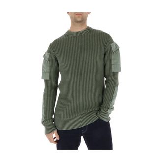 G-Star G-star, Round-neck Knitwear, male, Green, Size: M Round-neck Knitwear