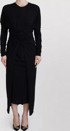 Dolce & Gabbana wool wrap maxi dress