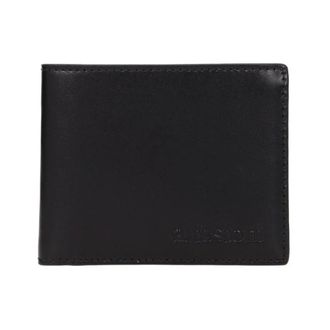 A.Testoni Zwarte leren portemonnee met logo - Heren - Portefeuilles - Zwart - ONE Size - Leer - Accessoires
