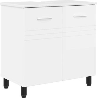vidaXL Unidad De Tocador De Ba&ntilde;o Blanco Brillante 60 X 35 X 60 Cm Vidaxl