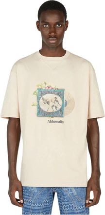 Ahluwalia Studio Grafisch Power T-Shirt - Heren - T-shirts - Beige - XL - Katoen - Tops
