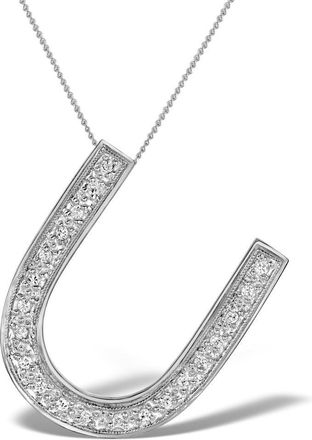 The Diamond Store Diamond 0.15ct 9K White Gold Large Initial - RTC-G3817