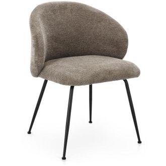 Decorspace BIZZOTTO Sedia In Tessuto Gesien Tortora Scuro
