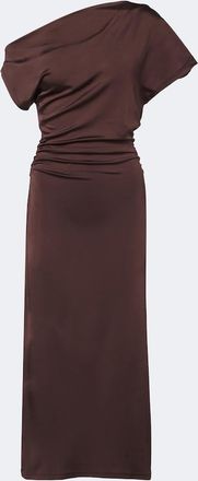 Tove Sora gathered satin midi dress