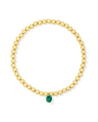 Kendra Scott Womens Cailin Stretch Bracelet In Gold Green Crystal