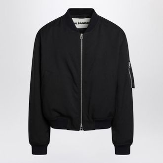 Jil Sander Dark Zipped Bomber Jacket
