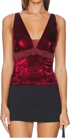 Free People Bed Of Roses Cami Top In Red