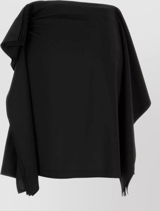 Loewe wool draped skirt off shoulder design