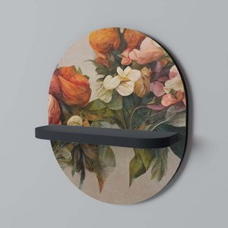 OEM Belleza Con Estilo Estante Ovalado Negro