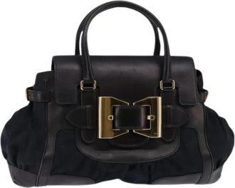 Gucci Pre-owned Canvas Handtas - Dames - Vintage Handtas - Zwart - ONE Size - Vintage