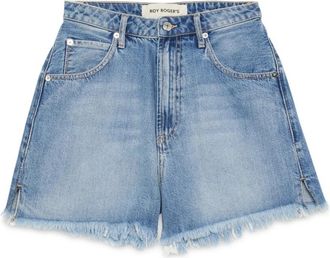 Roy Rogers Girlfriend Fit Denim Shorts - Dames - Denim shorts - Blauw - W31 - Denim - Korte Broeken