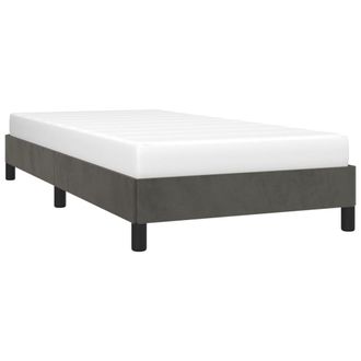 vidaXL Estructura De Cama Sin Colch&oacute;n Terciopelo Gris Oscuro 80x200 Cm Vidaxl