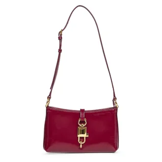 Dolce & Gabbana Tassen, Dames, Rood, ONE Size, Katoen, Lock Schoudertas