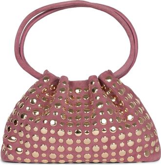 Jeffrey Campbell Lil-Brat Leather Handbag in Dusty Rose Suede Gold at Nordstrom