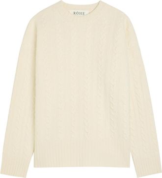 R&oacute;he Cable-knit Wool Jumper - Off White - 40 (UK12 / M)