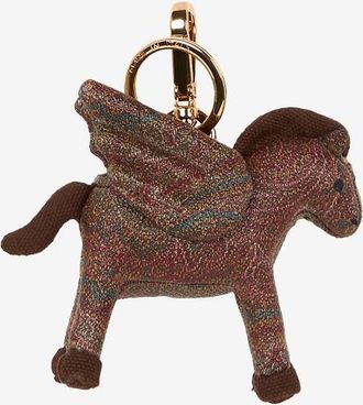 Etro Schl&uuml;sselanh&auml;nger aus Leder mit Paisley-Muster