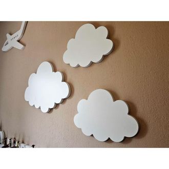 OEM Juego De 3 Decoraciones De Pared Con Forma De Nubes