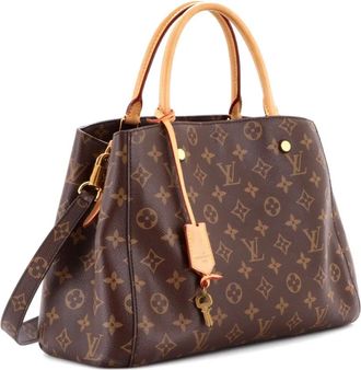 Louis Vuitton Montaigne Handbag Monogram Canvas MM tote bag - Marrone