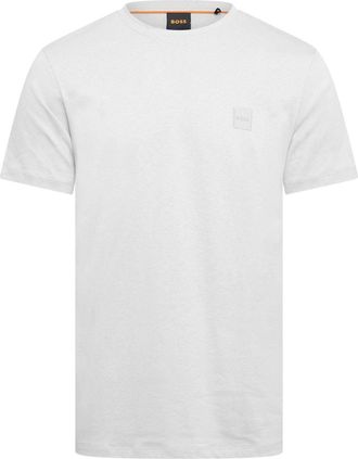 HUGO BOSS Oranje premium katoenen T-shirt voor heren (Zilver)