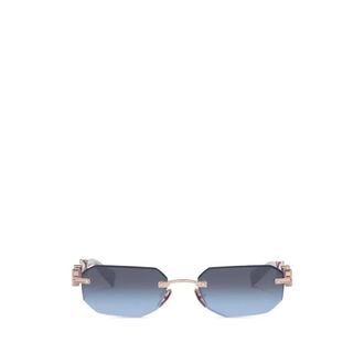 Balmain Sunglasses, unisex, Gray, Size: 55 MM Geometric-frame Rimless Sunglasses