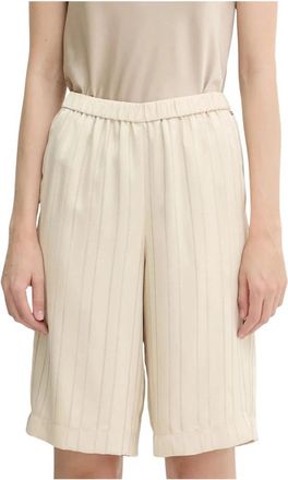 A|X Armani Exchange Shorts met Hoge Taille - Dames - Korte Broeken - Beige - XS - Polyester - Korte Broeken