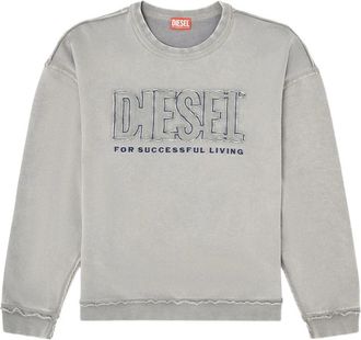 Diesel Crew Neck Sweatshirt - Heren - Sweatshirts - Grijs - S - Katoen - Hoodies & sweatvesten