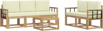 vidaXL Conjunto De Sof&aacute;s De Exterior 6 Uds. Vidaxl