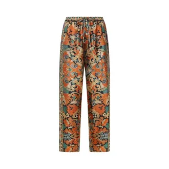 Pierre-Louis Mascia Wide Trousers, female, Multicolor, Size: XL Aloe 10959 Wide Trousers