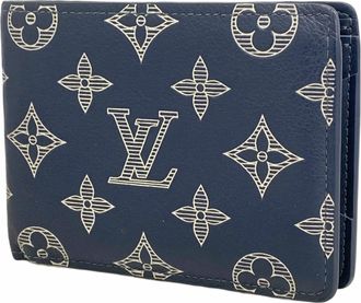 Louis Vuitton Navy Blue Bill Wallet (Bi-Fold) (Pre-Owned)