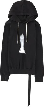 Rick Owens Heren, Sweatshirts & Hoodies, Zwart, Maat: M