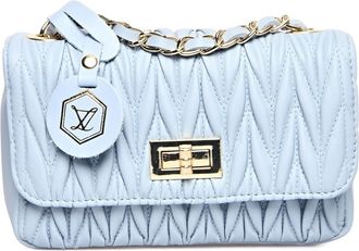 Luisa Vannini Turquoise Rundleer Tas