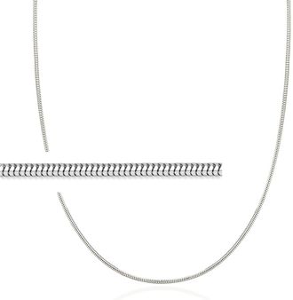 Ross-Simons 1.4mm 14kt White Gold Snake-Chain Necklace